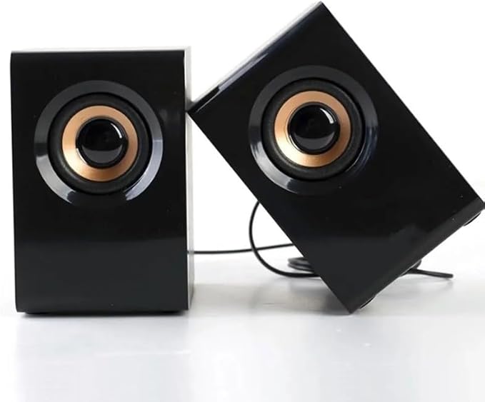 Desktop Computer Notebook Wooden Small Speaker USB2.0 Desktop Small Audio Computer Speakers