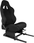 Racing Rear Seat Stand for Steering Wheel Mount to Expand into Gaming Simulator Cockpit with Black Double Locking Slides Ergonomic Breathable Driving Race Chair Fit for Marada Minneer