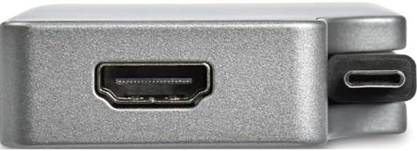 StarTech.com USB C Multiport Video Adapter - 4K 60Hz UHD Portable 5-in-1 USB Type C to HDMI 2.0 Mini DisplayPort VGA or DVI (1080p) - 95W PD Passthrough - Cable Management - Aluminum (CDPVDHMDPDP)