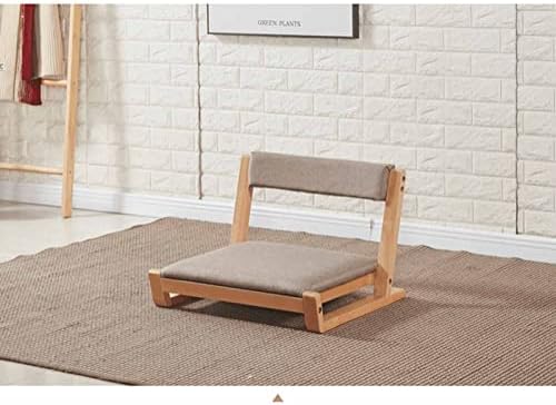 BTZHY Floor Chair Wooden Tatami Floor Chair with Backrest and Armrest Meditation Floor Chair Living Room Floor Chair Portable Japanese Legless Chair