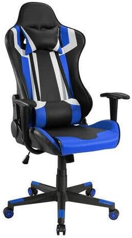 Office Chair Ergonomic Racing Style Gaming Chair(Blue Black) Desk Chair Gaming Chair