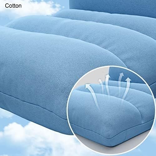 ELEFOCUS Floor Chair Angle-Adjustable Lounger with Cushion Upholstered Sofa Bed with Backrest for Reading Balcony Living Room(Braun)