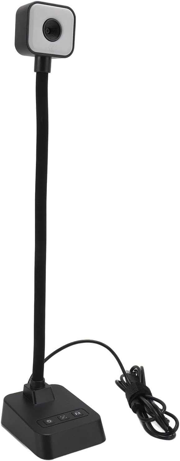 SUNGOOYUE 13MP High Resolution USB Document Camera Flexible Autofocus LED Webcam for Document Scanning Web Streaming Video Conferencing (1 X USB)