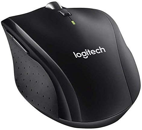 Logitech M705 Wireless Marathon Mouse for PC - Long 3 Year Battery Life Ergonomic Shape with Hyper-Fast Scrolling and USB Unifying Receiver for Computer and Laptop - Black (Renewed)