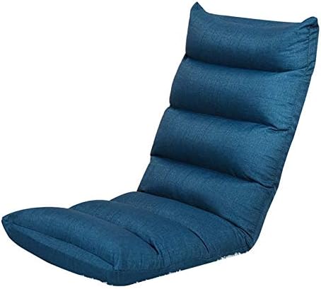 Floor Chair Floor Chair Lounge Floor Chair with backrest 5 Gears Adjustable Leisure Meditation Chair Removable and Washable Ergonomic Leisure Chair (Color : Blue)