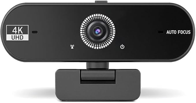 Hprosper 4K Webcam with Microphone for PC Wide Angle Computer Camera USB Streaming Webcam Plug &amp Play External for Laptop Desktop Mac Streaming Gaming Video Calls with Tripod &amp Privacy Cove