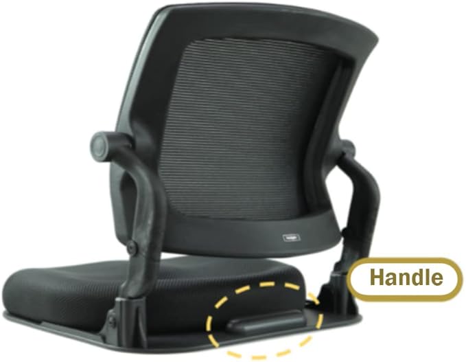 Floor Chair Seating Hips Cushion Meditation Chair with Adjustable Back Support Foldable Floor Seat Folding Padded Legless Chair for Adults Video Gaming Reading in Living Room/Classroom Black