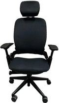 OFFICE LOGIX SHOP Leap V2 Chair with Headrest Bundle (Fabric Black)