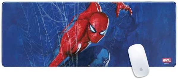 Skinit Large Gaming Mouse Pad - Officially Licensed World of Webs Design with Stitched Edges Waterproof Non-Slip Rubber Base Desk Mat for Keyboard &amp Mouse 31.5 x 11.8 inches