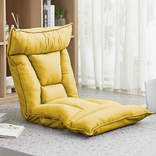Floor Chair Floor chair with backrest foldable and headrest lazy sofa meditation chair window chair floor chair for adults comfortable armless lounge chair gaming chair ideal for reading (/Lig