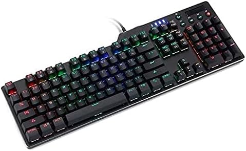 Gaming Mechanical KeyboardWired Gaming Mechanical Keyboard Computer Keypad with Multimedia Knob and RGB Backlight for Laptop PCComputer PC
