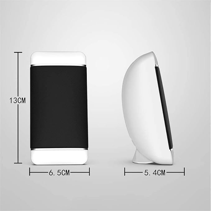 Computer Speakers with USB Powered 3.5 mm AUX-in Portable Speaker for Computer Laptop Notebook Desktop (Color : White)