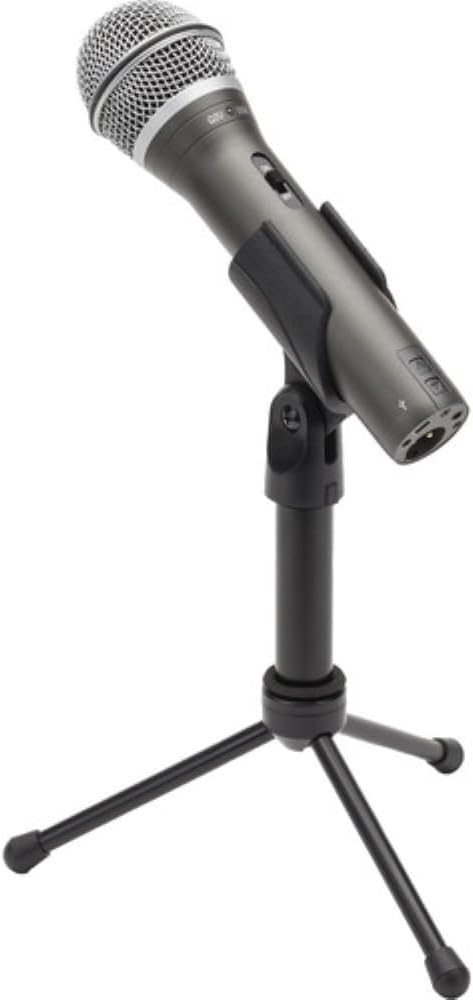 SAMSON Q2U Recording &amp Podcasting Pack | Gray Bundled with Pop Filter + Mic Arm + Microfiber Cleaning Cloth (4 Items)