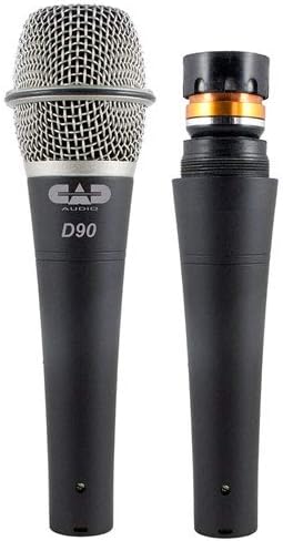 CAD Audio D90 Premium Supercardioid Dymanic Handheld Microphone x 2 with Foam Windscreen x 2 + Mic Cable 20 ft. XLR Bulk x 2 &amp Strapeez x 2