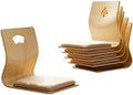 4 Tables Japanese Legless Chair Made from Plywood Seating Living Room Furniture Asian Traditional Tatami Floor Chair for Adults Kids Video-Gaming Reading Watching