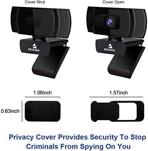 NexiGo N930AF 1080p Webcam with Microphone and Privacy Cover AutoFocus Noise Reduction HD USB Web Camera for Zoom Meeting YouTube Skype FaceTime PC Mac Laptop Desktop (Renewed)