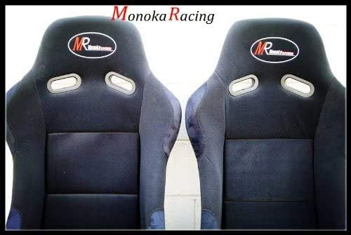 (A Pair) Large Size Single Comfortable Fabric Simulator Cockpit Gaming Chair Racing Seat (Black-A Pair Large)