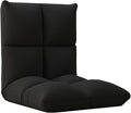 ELEFOCUS Floor Chair Adjustable Folding Floor Gaming Chair with 6-Position Adjustment Chaise Lounge Indoor with Back(Black)
