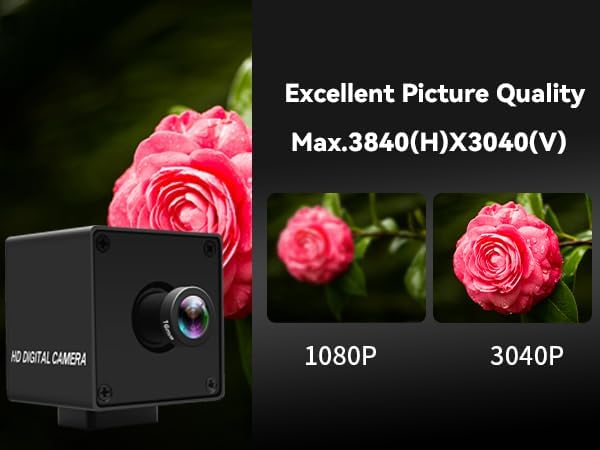 12MP USB Camera 1080P@120fps High Speed Industrial Security 4K USB Webcam with 16mm Narrow Field of View M12 Lens Low Light PC Golf Swing Cam Plug and Play for Linux Windows Mac OS