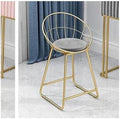 Round Stool Industrial Gaming Chair with Cushioned Seat for Office Bedroom and Vanity White Leather Home Furniture