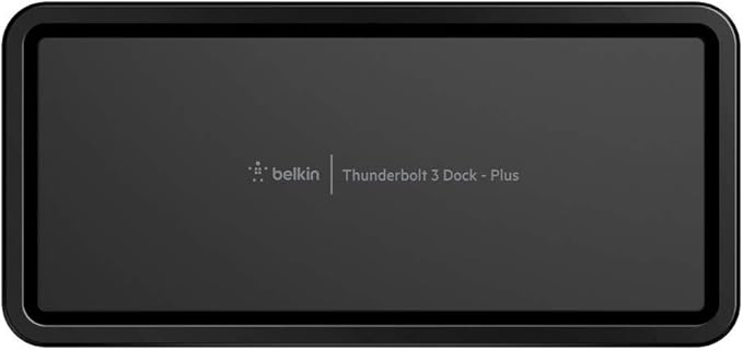 Belkin Thunderbolt 3 Dock Plus Thunderbolt 3 Cable - USB-C Hub - 8-In-1 Docking Station for MacOS &amp Windows Dual 4K @60Hz 40Gbps Transfer Speed 60W Upstream Charging w/ Ethernet &amp Audio Po