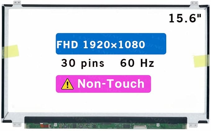 Screen Replacement for Dell Inspiron P75F P75F005 P75F006 P75F008 P75F106 15.6 FHD 1920x1080 30 pin LCD Non-Touch Screen Display Panel