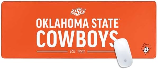 Skinit Large Gaming Mouse Pad - Officially Licensed OK State Cowboys Est 1890 Design with Stitched Edges Waterproof Non-Slip Rubber Base Desk Mat for Keyboard &amp Mouse 31.5 x 11.8 inches