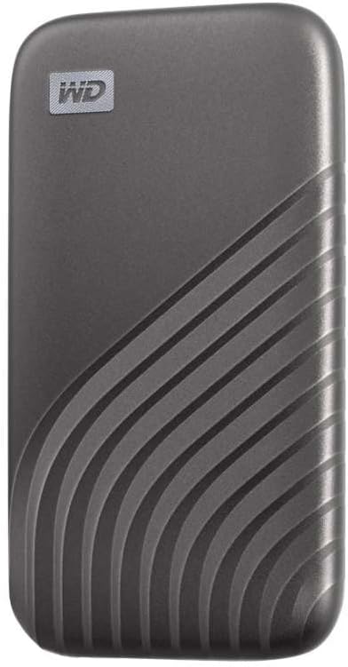 Western Digital 500GB My Passport SSD Portable External Solid State Drive Gray Sturdy and Blazing Fast Password Protection with Hardware Encryption - WDBAGF5000AGY-WESN