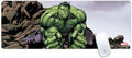 Skinit Large Gaming Mouse Pad - Officially Licensed Hulk Design with Stitched Edges Waterproof Non-Slip Rubber Base Desk Mat for Keyboard &amp Mouse 31.5 x 11.8 inches
