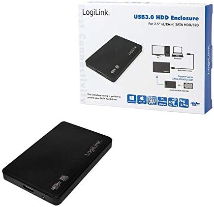 LogiLink UA0256 Hard Drive Enclosure SATA USB 3.0 6.35 cm (2.5 Inch) Black