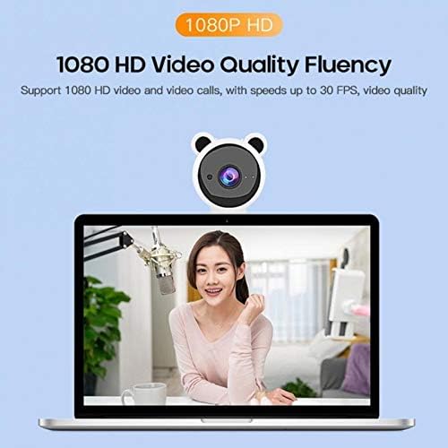 Computer Camera 1080P Free Drive with Microphone HD Online Course Teaching USB Network Computer Camera Live Video Conference (Color : Black)