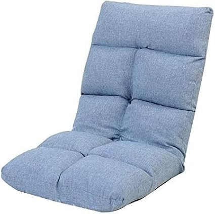 ELEFOCUS Folding Single Sleep Independent Liner Lazy Leisure Sofa Removable and Washable Computer Bed Chair(Light Blue)