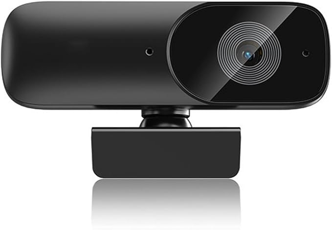GIZNXBA Webcam with Microphone 1080p USB Webcam for Laptop Wide-Angle Lens Autofocus Noise-Reducing Auto Light Correction for Streaming Video Calls Gaming(1080P)