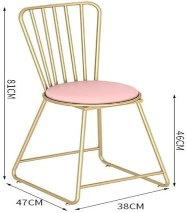 Round Stool Industrial Gaming Chair with Cushioned Seat for Office Bedroom and Vanity White Leather Home Furniture
