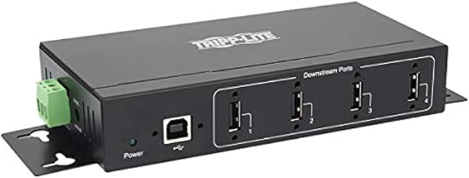 Tripp Lite 4-Port USB 2.0 Hub Industrial Grade Hub USB 2.0 15 kv ESD Immunity Industrial USB 2.0 Hub with 4 Ports Metal Housing Build Wall/DIN Mounting (U223-004-IND-1)