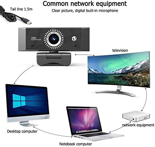 Computer Camera 1080P HD Webcam Auto Focus AF Drive-Free Computer Web Camera Built-in Mic for Video Conference Online Live Dropship USB 2.0 2MP