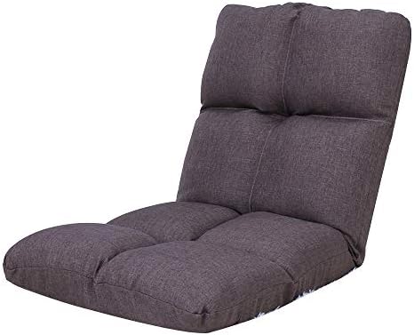 Floor Chair Floor Chair Folding Bed Chair Removable and Washable Single Lounger Sofa 5-Speed Adjustment Floor Sofa for Balcony Bay Window (Color : Dark Blue)