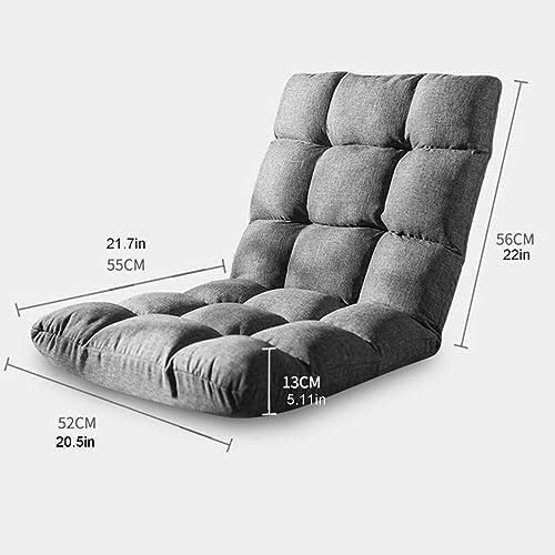 ELEFOCUS Meditation Chair with Back Support Adjustable Comfortable Indoor Lounge Chair in 5 Positions for Teens and Adults(Gelb)