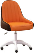 KITCISSL Desk Chair Computer Chair Video Game Chairs for Bedroom Gaming Chair Lift Makeup Chair Accent Chairs Girls Dormitory Swivel Office Chair for Living Room Home Office(Orange A)