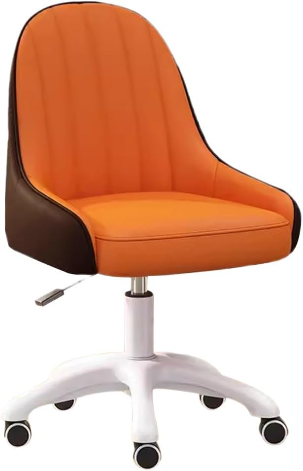 KITCISSL Desk Chair Computer Chair Video Game Chairs for Bedroom Gaming Chair Lift Makeup Chair Accent Chairs Girls Dormitory Swivel Office Chair for Living Room Home Office(Orange A)