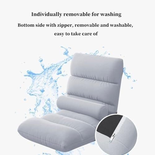 ELEFOCUS Floor Chair with Backrest Foldable Padded Teens Adults Lazy Sofa Meditation Chair Window Chair(/GreenB)