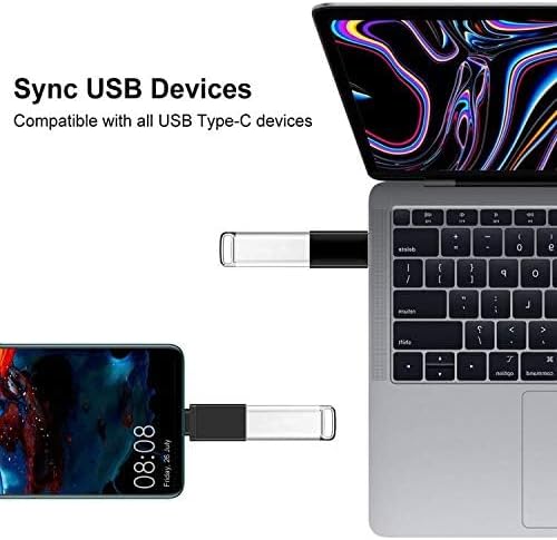 10-Piece Type C Adapter Kit Compatible with Micro USB/Type C/USB OTG Adapter Travel Case with and Carabiner Includes USB Type C Cable