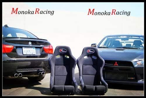 (A Pair) Large Size Single Comfortable Fabric Simulator Cockpit Gaming Chair Racing Seat (Black-A Pair Large)