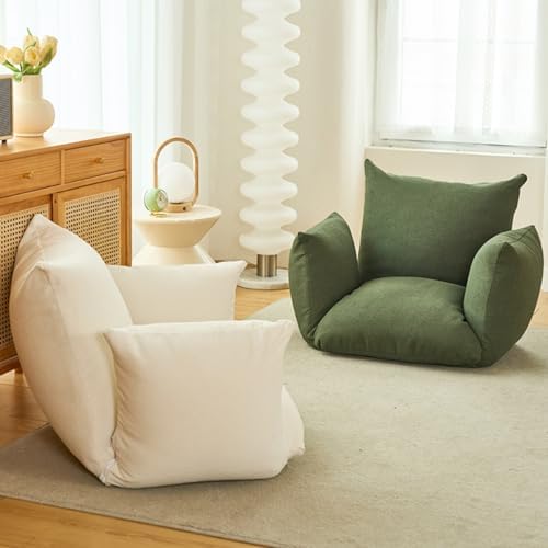 BTZHY Floor Chair Floor Chair Foldable Sleeper Chair Lazy Sofa Meditation Chair Window Chair with 5 Adjustable Positions Floor Chair Foldable with Adjustable Armrests Backrest (/Green)