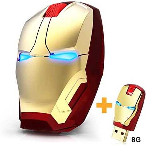 Cool Wireless Mouse 2.4 G Portable Ergonomic Optical Wireless Mouse with USB Receiver | for Notebook PC Laptop Computer MacBook | with 8G USB Flash Drive | 3 Adjustment Levels