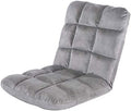 BTZHY Floor Chair Floor Chair Lazy Leisure Sofa Removable and Washable Folding Computer Chair on Bed Single Meditation Chair Multi Gear Adjustment (Color : Gray)
