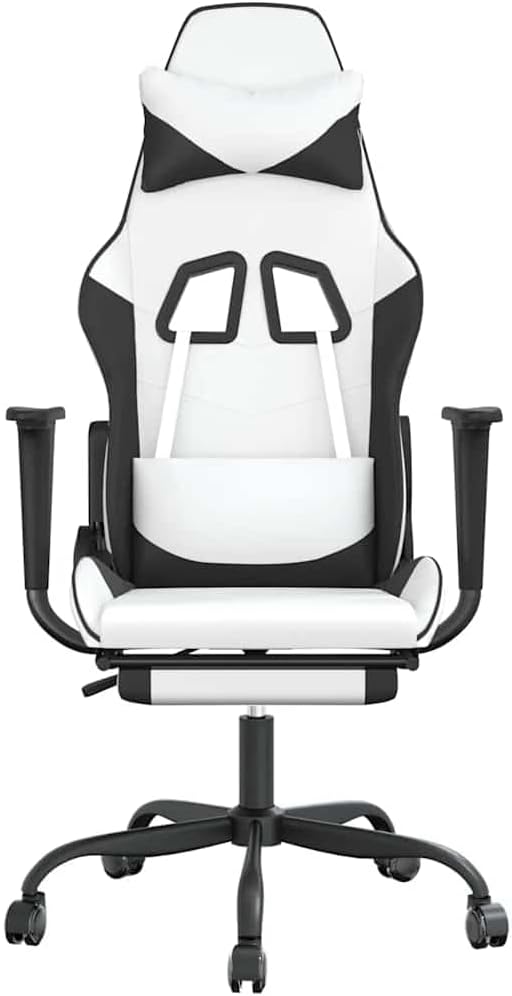 Ergonomic Gaming Chair with Massage Function Adjustable Reclining Office Desk Seat for Adults Computer Gamer Room