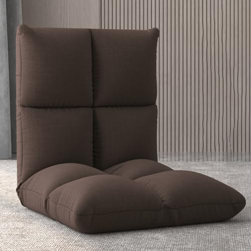 BTZHY Floor Chair Floor Chair with Backrest Foldable 6-Position Lazy Sofa Meditation Chair Window Chair for Adults Floor Chair Gaming Folding Lazy Sofa Chair for Living Room Bedroom(/Gray)