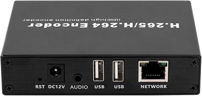 EXVIST H.265 1080P HDMI Video Encoder/Decoder USB2.0 for 1080P Webcam RTSP Video Decoder Compatible with ONV/HK Live Stream Network Decoder for YouTube Facebook Wowza Twitch