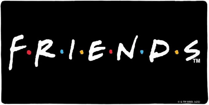 Friends Logo White Large Gaming Mouse Pad Desk Mat with Stitched Edges Non-Slip Base for Gamer Home and Office 31.5 x 15.7
